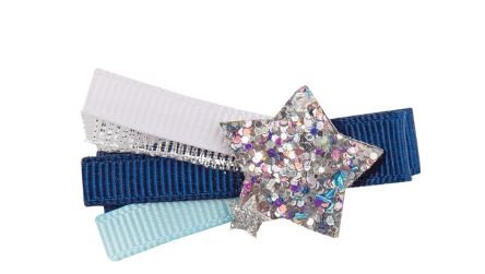 Great Pretenders - Boutique Navy Unicorn Star Hairclips - Princess and the Pea