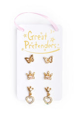 Great Pretenders - Boutique Royal Crown Studded Earrings - Princess and the Pea