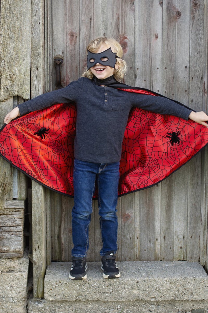 Great Pretenders - Reversible Spider Bat Cape and Mask - Princess and the Pea