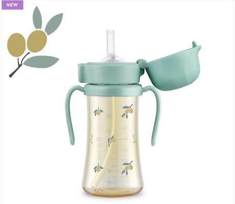 Grosmimi PPSU Olive Straw CUP 300ml (Pistachio) - Princess and the Pea