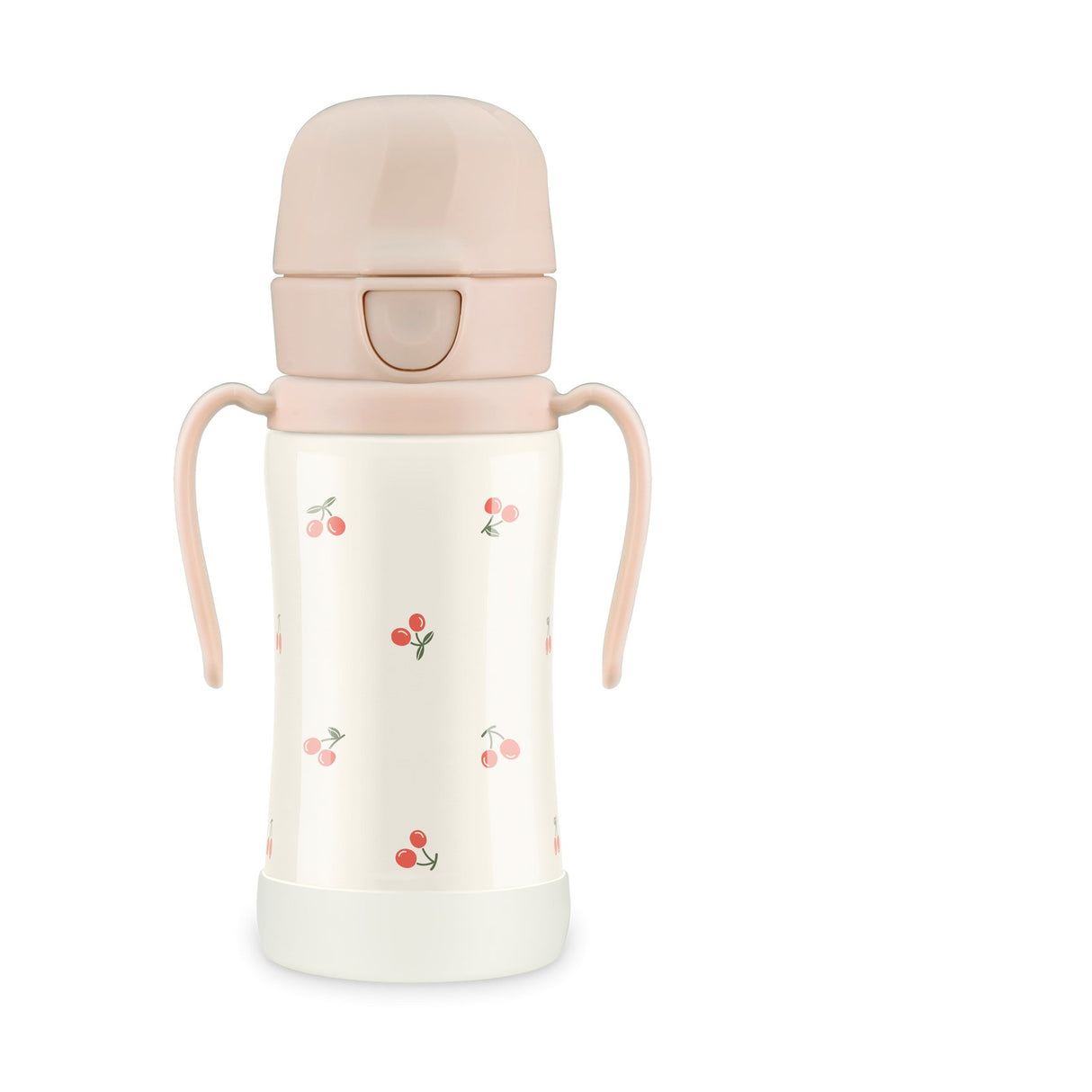 Grosmimi STAINLESS Straw CUP With One Touch Cap - Cherrish Sweet Peach - Princess and the Pea