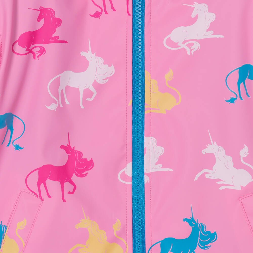 Hatley Mystical Unicorn Color Changing Waterproof Hooded Raincoat 2