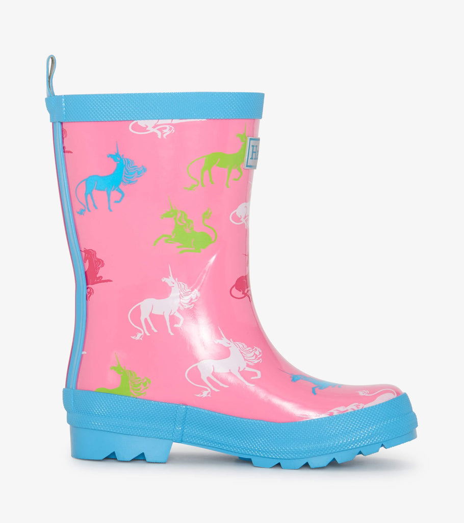 Hatley Mystical Unicorn Shiny Rain Boots - Princess and the Pea