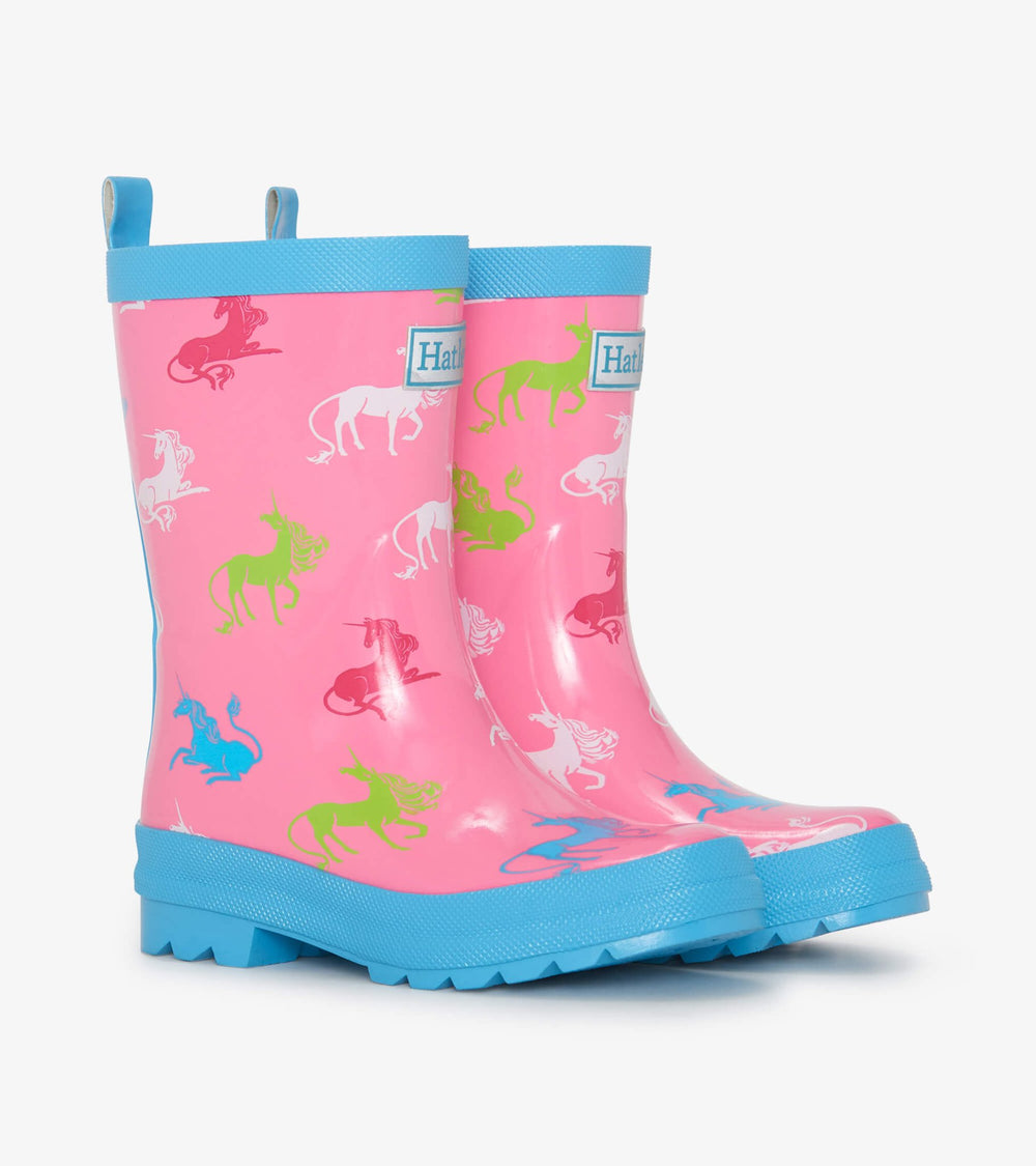 Hatley Mystical Unicorn Shiny Rain Boots - Princess and the Pea