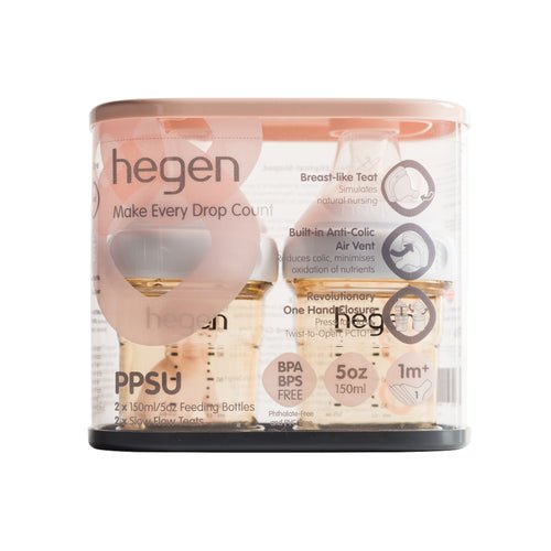 HEGEN PCTO 150ML/5OZ FEEDING BOTTLE PPSU PACK OF 2 - Princess and the Pea