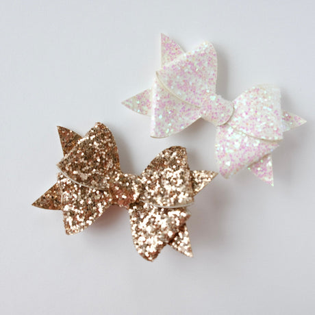 Iris Sparkle Charm Bow Hair Clip - Princess and the Pea