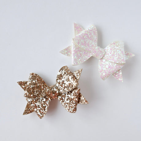 Iris Sparkle Charm Bow Hair Clip - Princess and the Pea