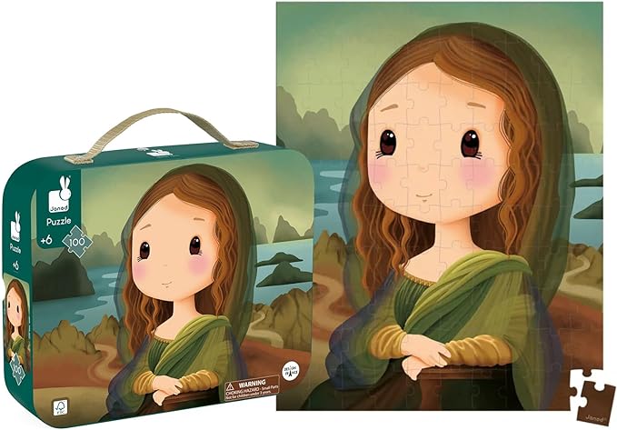 Janod 100 Piece Children’s Jigsaw Puzzle Inspired by Leonardo Da Vinci - Princess and the Pea