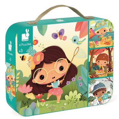 Janod 4 In 1 Progressive Puzzles Seasons - Princess and the Pea