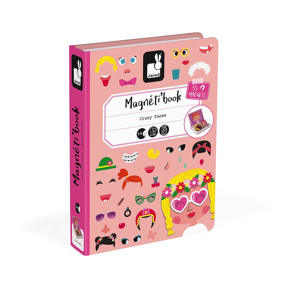 Janod Magnetibook - Girl's Crazy Faces - Princess and the Pea