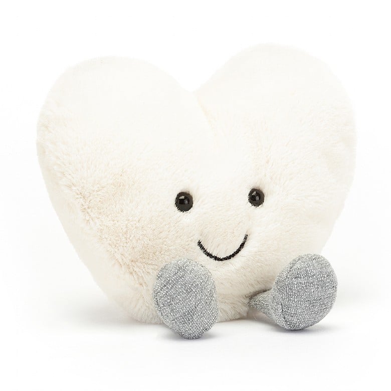 JellyCat Amuseable Cream Heart Small - Princess and the Pea