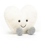 JellyCat Amuseable Cream Heart Small - Princess and the Pea