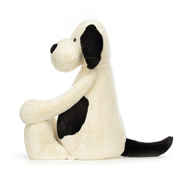 Jellycat Bashful Black & Cream Puppy Really Big - Princess and the Pea