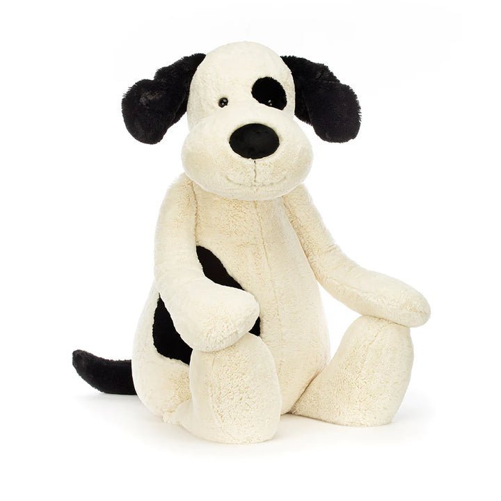 Jellycat Bashful Black & Cream Puppy Really Big - Princess and the Pea