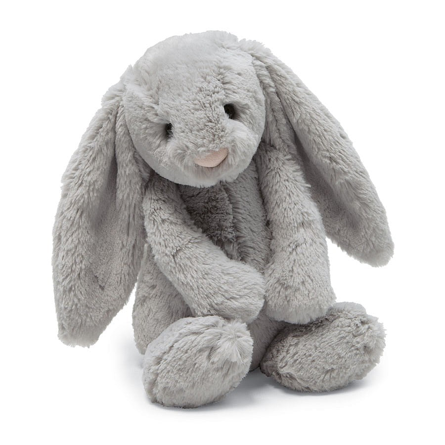 Jellycat Bashful Bunny - Medium Grey - Princess and the Pea