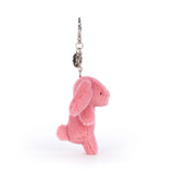 Jellycat Bashful Bunny Pink Bag Charm - Princess and the Pea