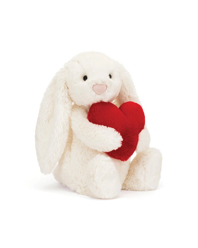 Jellycat Bashful Red Love Heart Bunny Little - Princess and the Pea