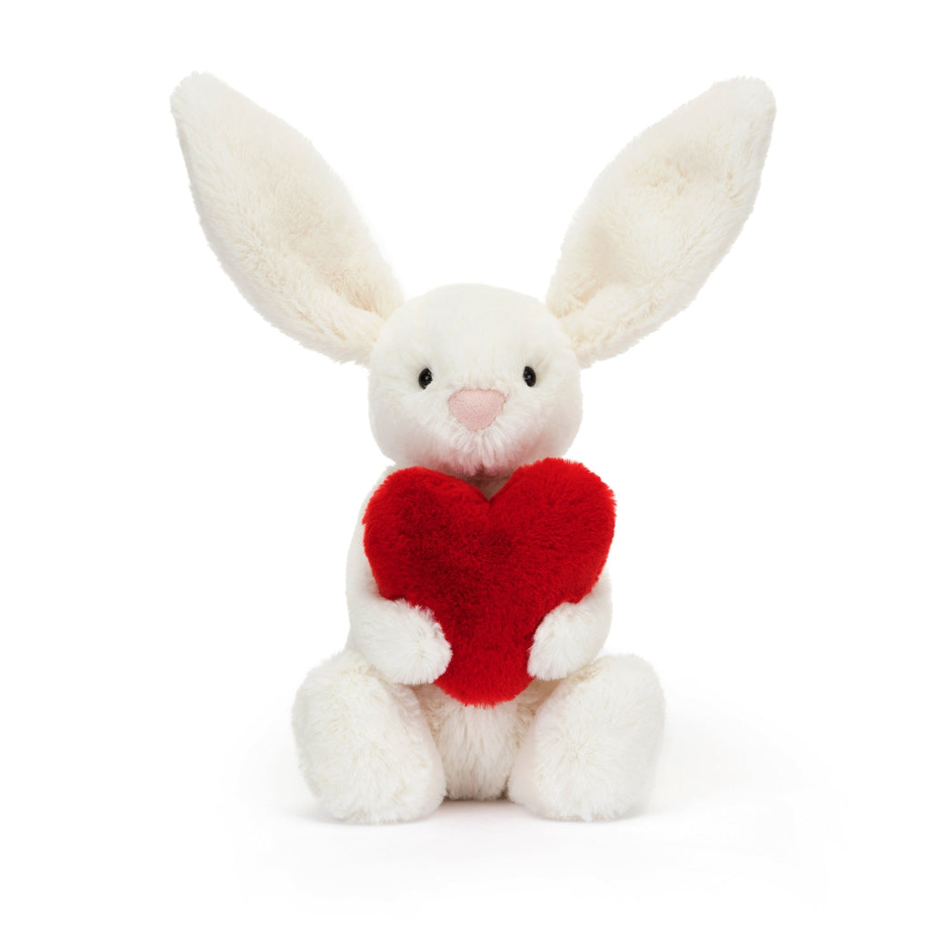 Jellycat Bashful Red Love Heart Bunny Little - Princess and the Pea