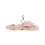 Jellycat Rose Dragon Bag Charm - Princess and the Pea