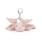 Jellycat Rose Dragon Bag Charm - Princess and the Pea