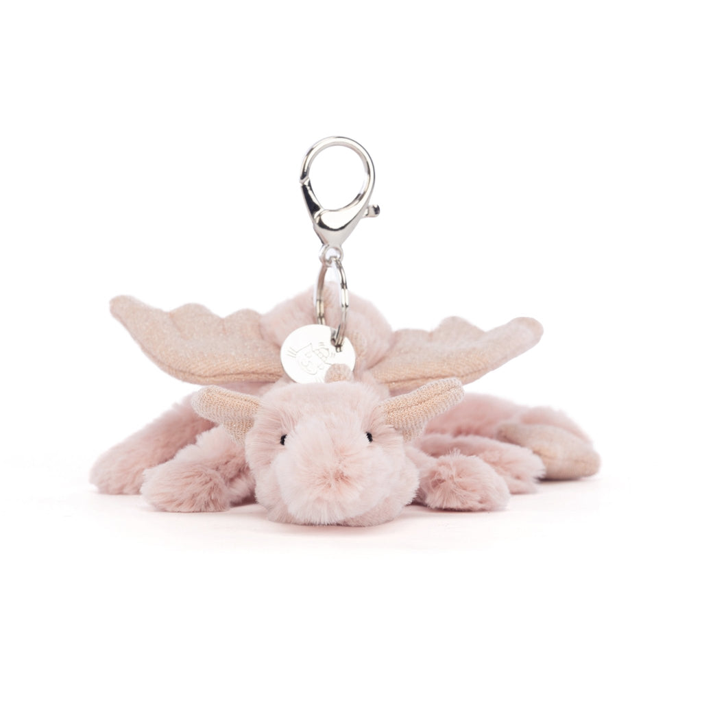 Jellycat Rose Dragon Bag Charm - Princess and the Pea