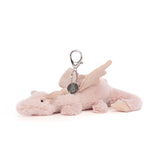 Jellycat Rose Dragon Bag Charm - Princess and the Pea