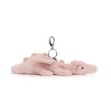 Jellycat Rose Dragon Bag Charm - Princess and the Pea