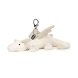 Jellycat Snow Dragon Bag Charm - Princess and the Pea