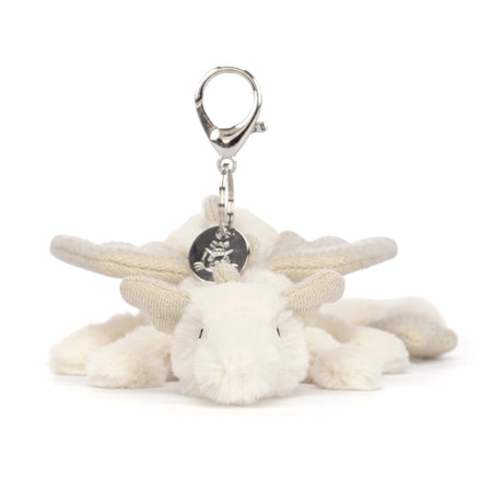 Jellycat Snow Dragon Bag Charm - Princess and the Pea