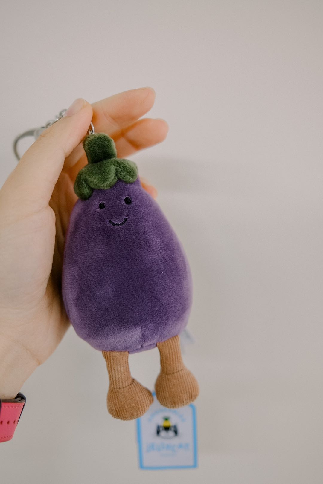 Jellycat Vivacious Eggplant Bag Charm - Princess and the Pea