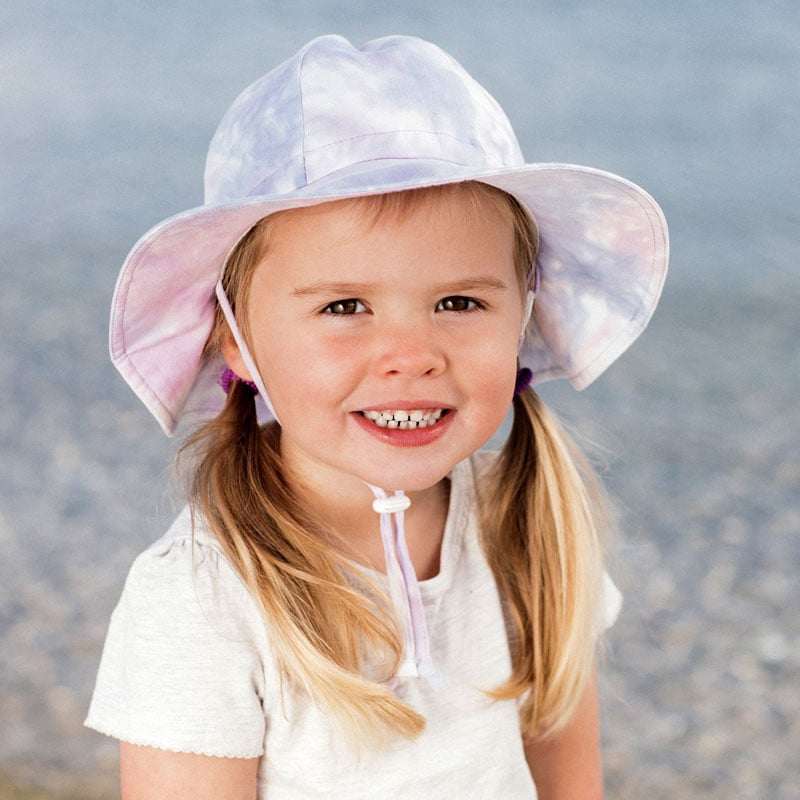 Kids Cotton Floppy Hats - Blue Stripes - Princess and the Pea