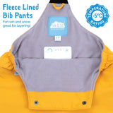 Kids Cozy-Dry Rain Bib Pants - Yellow - Princess and the Pea