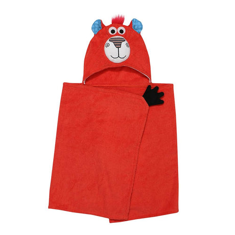 Kids Plush Terry Hooded Bath Towel - Bosley the Bear - Princess and the Pea