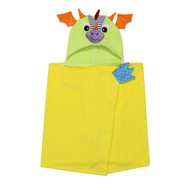 Kids Plush Terry Hooded Bath Towel - Drool the Dragon - Princess and the Pea