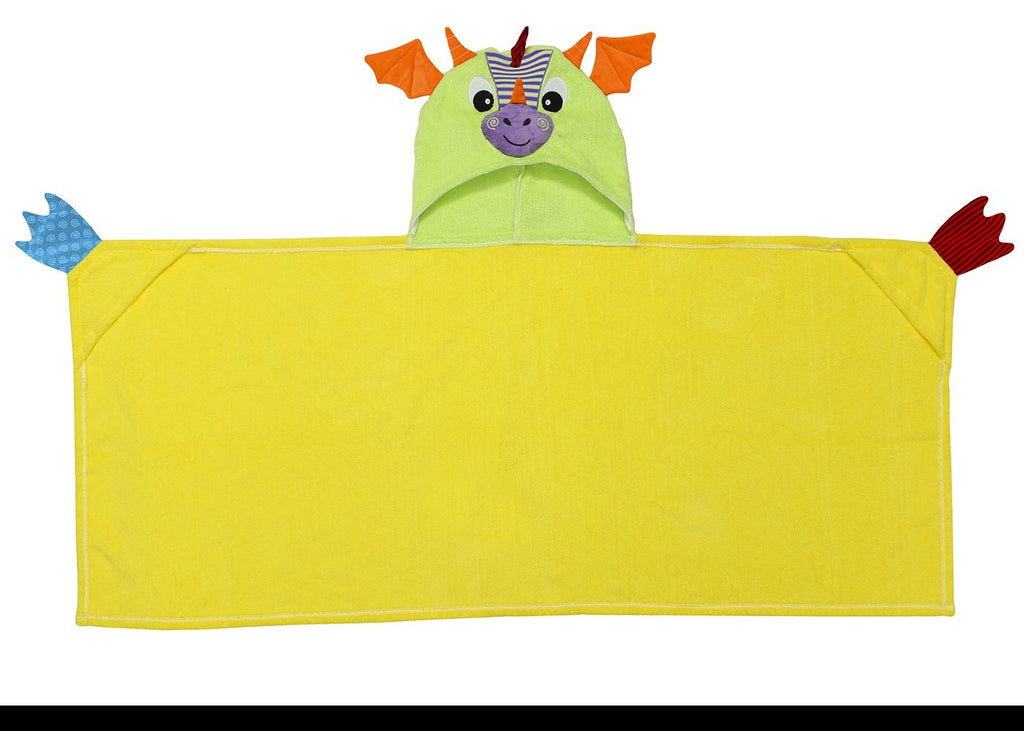 Kids Plush Terry Hooded Bath Towel - Drool the Dragon - Princess and the Pea