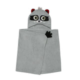 Kids Plush Terry Hooded Bath Towel - Rocco the Raccoon - Princess and the Pea