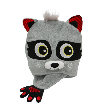 Kids Plush Terry Hooded Bath Towel - Rocco the Raccoon - Princess and the Pea