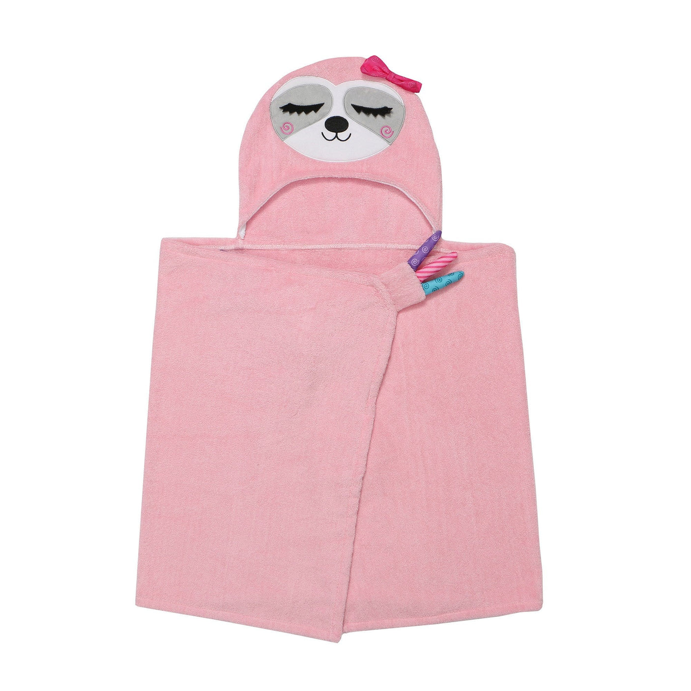 Kids Plush Terry Hooded Bath Towel - Sadie Sloth - Princess and the Pea