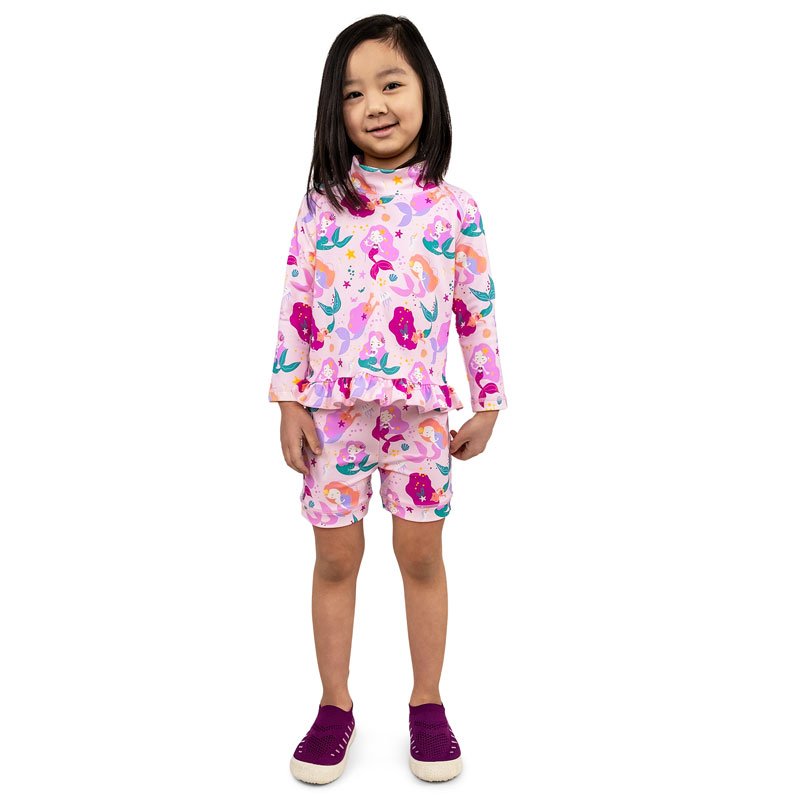 Kids UV Rashguard Set | Pink Mermaid - Princess and the Pea