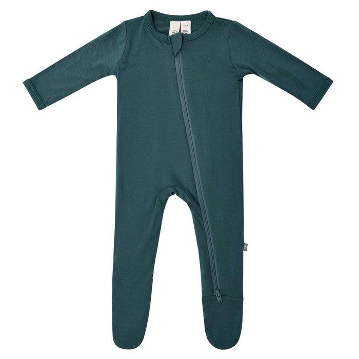 Kyte Baby Zippered Footie in Emerald - Princess and the Pea
