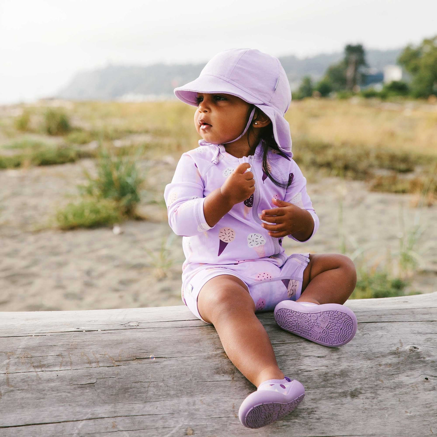 Lavender Ice Cream 1-pc UV Jumpsuit - Princess and the Pea