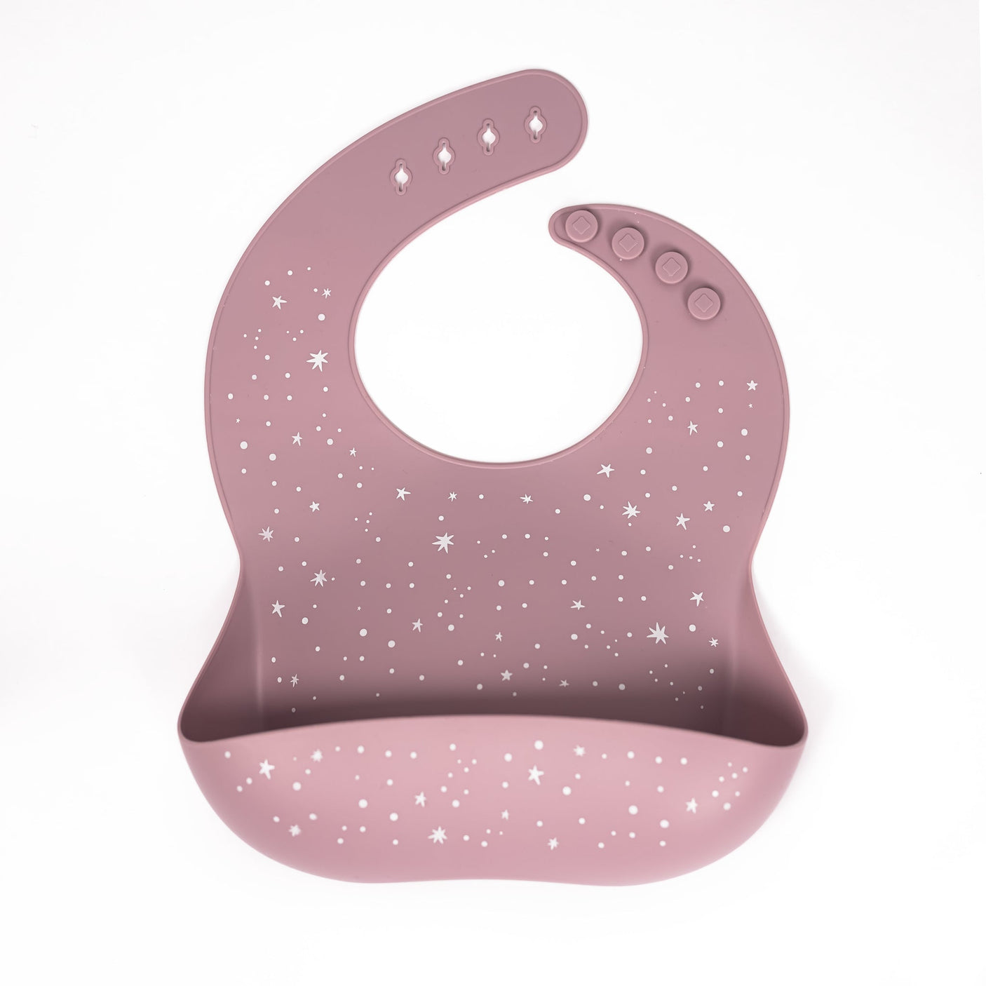 Lil North Co. Mauve Star Silicone Bib - Princess and the Pea