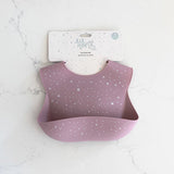 Lil North Co. Mauve Star Silicone Bib - Princess and the Pea