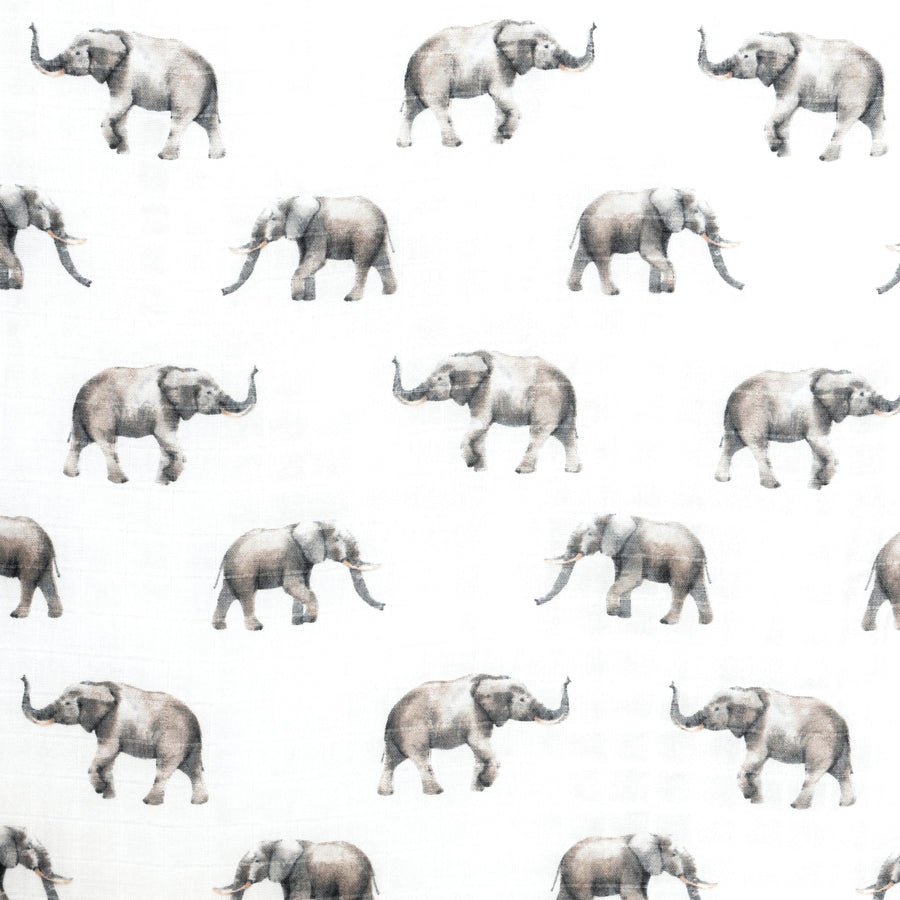 Lil North Co. Muslin Crib Sheet - Elephant - Princess and the Pea