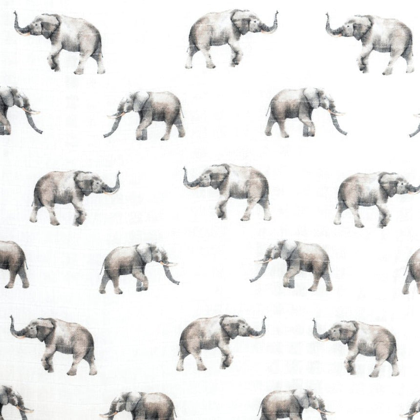 Lil North Co. Muslin Crib Sheet - Elephant - Princess and the Pea