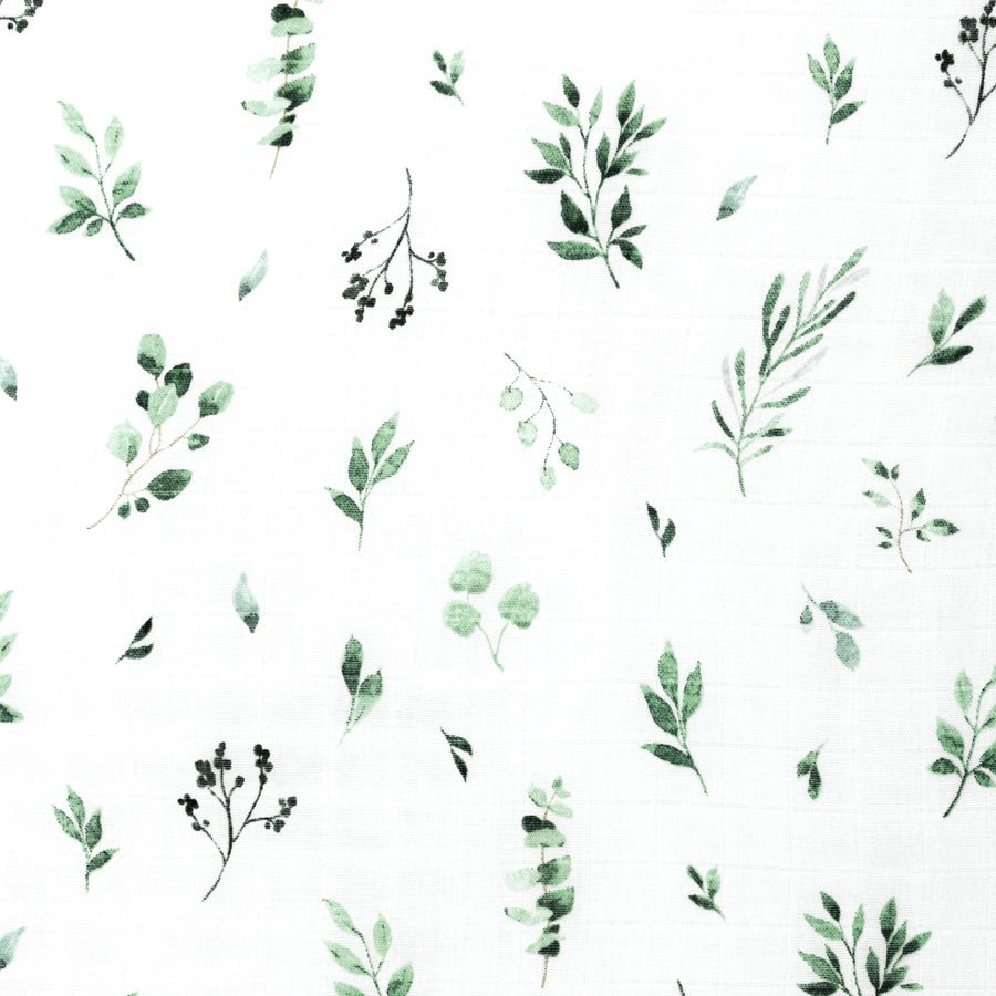 Lil North Co. Muslin Crib Sheet - Watercolour Foliage - Princess and the Pea