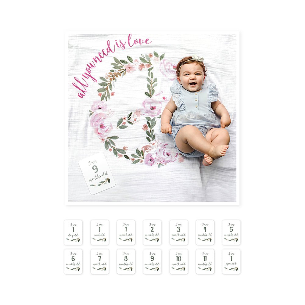Lulujo All You Need Is Love- Milestone Blanket - Princess and the Pea