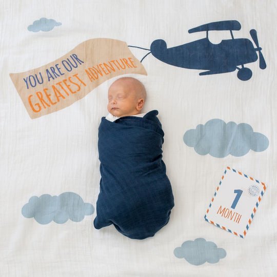 Lulujo Greatest Adventure - Milestone Blanket - Princess and the Pea