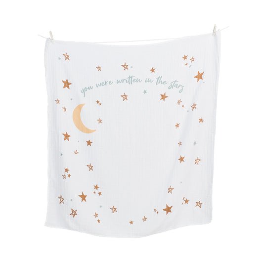 Lulujo Written in the Stars - Milestone Blanket - Princess and the Pea