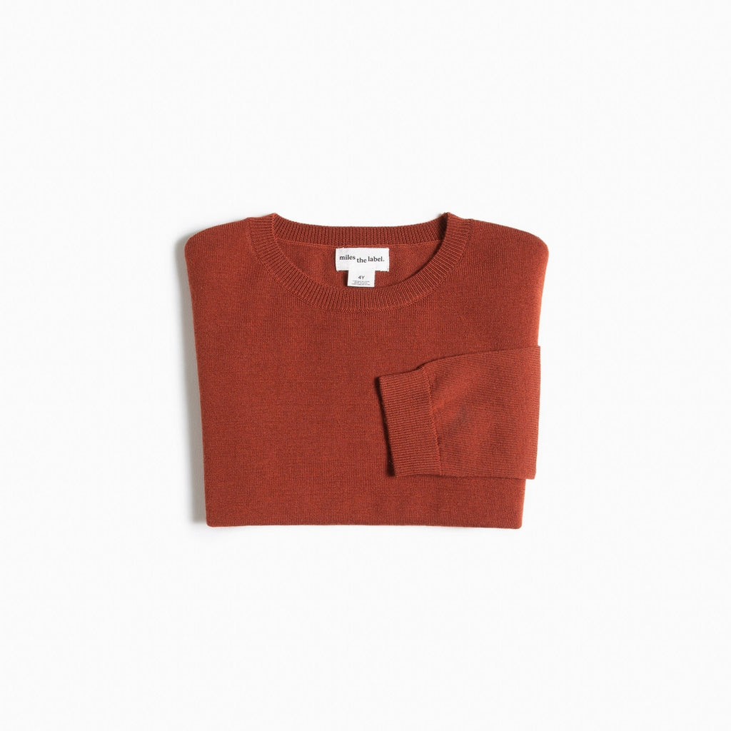 Merino Wool Responsible Sweater - Henna Orange - Princess and the Pea